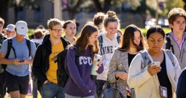 Students on campus